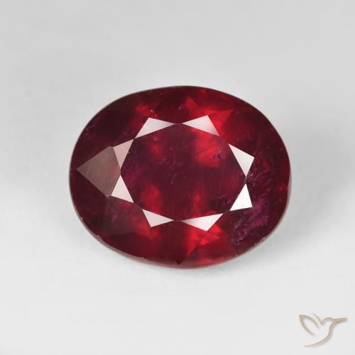 15.06ct طبيعي أحمر دموى ياقوت, بيضوي, قليلا جدا