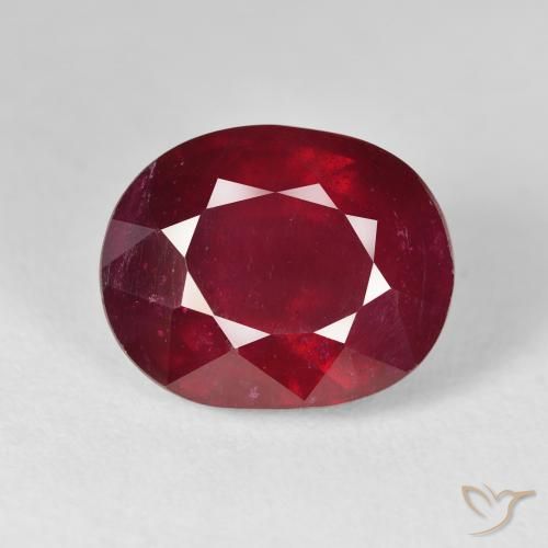 13.61ct طبيعي أحمر لامع ياقوت, بيضوي, قليلا جدا