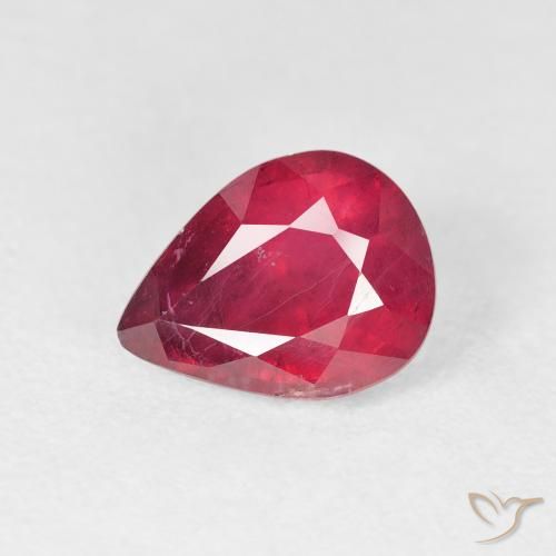 2.34ct طبيعي أحمر المربى ياقوت, شكل الكمثرى, VS-SI