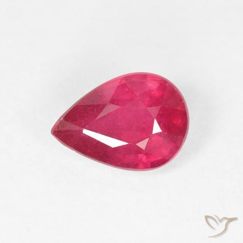 1.02ct طبيعي أحمر المربى ياقوت, شكل الكمثرى, VS-SI
