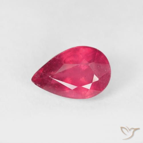 0.71ct طبيعي أحمر المربى ياقوت, شكل الكمثرى, VS-SI