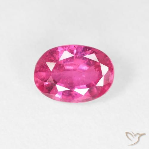 1.13ct طبيعي وردي فاقع ياقوت, بيضوي, قليلا جدا