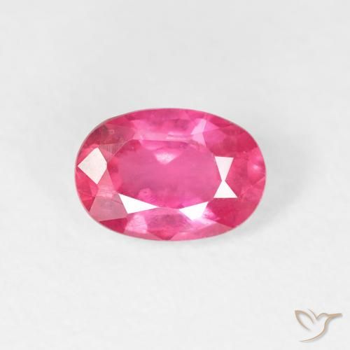 1.14ct طبيعي وردي فاقع ياقوت, بيضوي, قليلا جدا