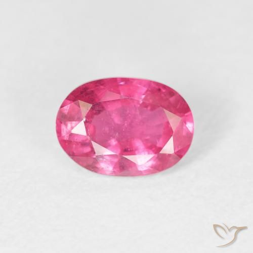 1.06ct طبيعي Medium Dark-Pink ياقوت, بيضوي, قليلا جدا