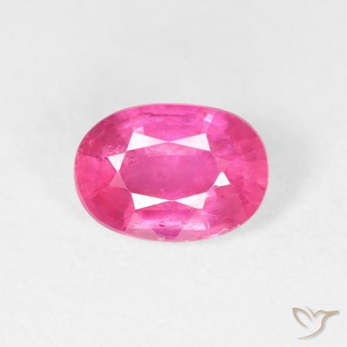 1.27ct طبيعي Medium Dark-Pink ياقوت, بيضوي, قليلا جدا