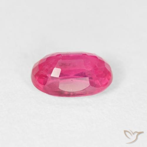 ياقوت Medium Dark-Pink طبيعي، بيضوي، 1.27 قيراط، قليلا جدا