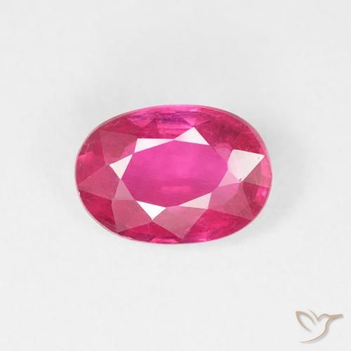 1.09ct طبيعي Medium Dark-Pink ياقوت, بيضوي, قليلا جدا