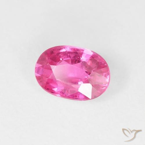 ياقوت Medium Dark-Pink طبيعي، بيضوي، 0.96 قيراط، قليلا جدا