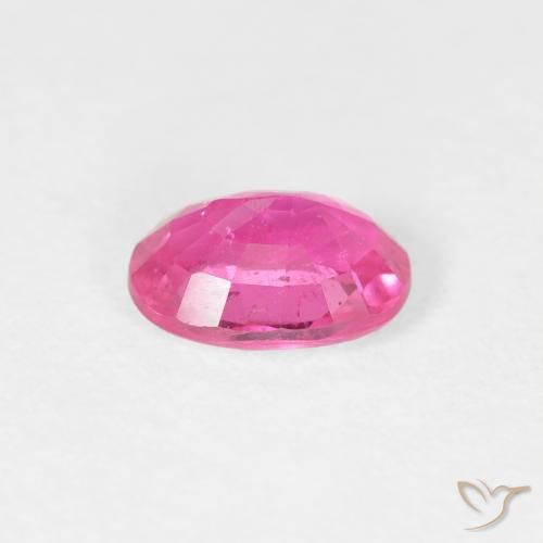 ياقوت Medium Dark-Pink طبيعي، بيضوي، 0.96 قيراط، قليلا جدا