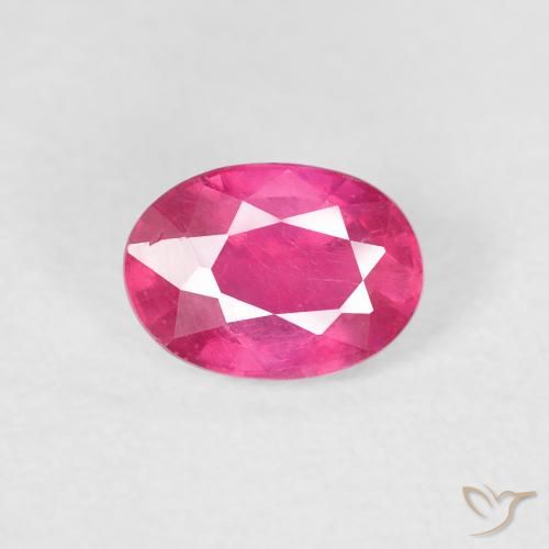 1.27ct طبيعي ماجنتى غامق ياقوت, بيضوي, قليلا جدا