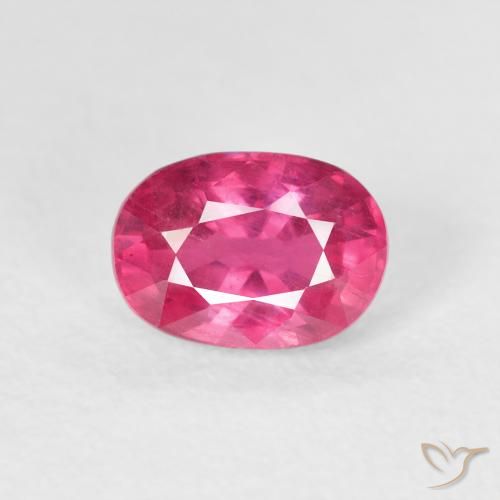 1.44ct طبيعي ماجنتى غامق ياقوت, بيضوي, قليلا جدا