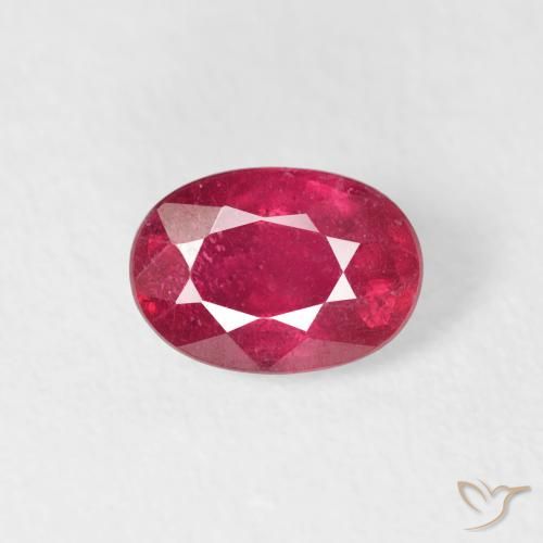 0.78ct طبيعي أحمر المربى ياقوت, بيضوي, VS-SI