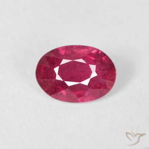 0.58ct طبيعي أحمر المربى ياقوت, بيضوي, VS-SI