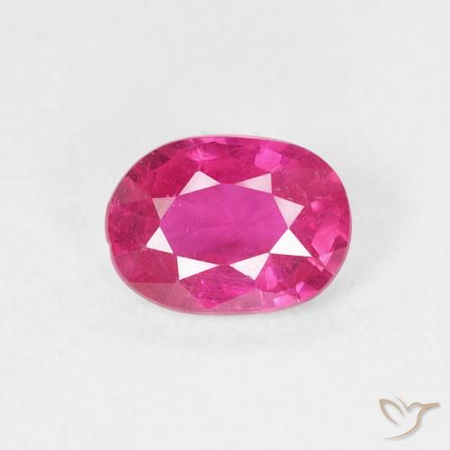 1.03ct طبيعي ماجنتى غامق ياقوت, بيضوي, VS-SI