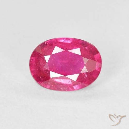1.12ct طبيعي Medium Dark-Pink ياقوت, بيضوي, قليلا جدا