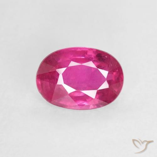 1.04ct طبيعي وردى داكن ياقوت, بيضوي, قليلا جدا