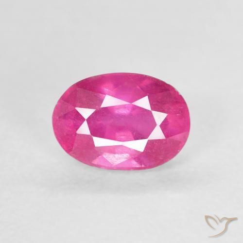 1.31ct طبيعي ماجنتى غامق ياقوت, بيضوي, قليلا جدا