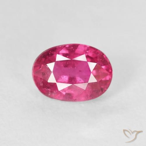 1.25ct طبيعي Medium Dark-Pink ياقوت, بيضوي, قليلا جدا