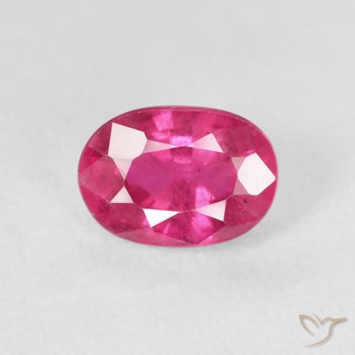 1.33ct طبيعي Medium Dark-Pink ياقوت, بيضوي, قليلا جدا