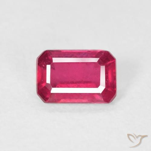 0.75ct طبيعي اوردي امحمر ياقوت, قص الزمرد, قليلا جدا