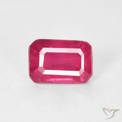 0.93ct طبيعي اوردي امحمر ياقوت, قص الزمرد, قليلا جدا