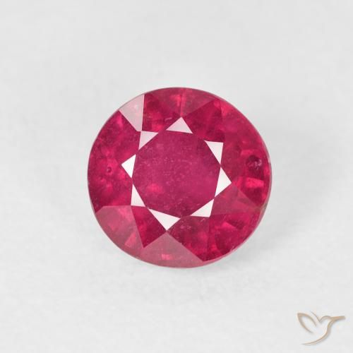 1.57ct طبيعي أحمر متوسط ياقوت, دائري, VS-SI