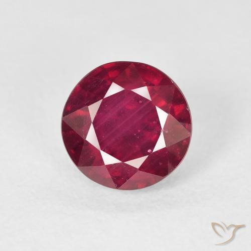 2.88ct طبيعي أحمر وردى ياقوت, دائري, قليلا جدا