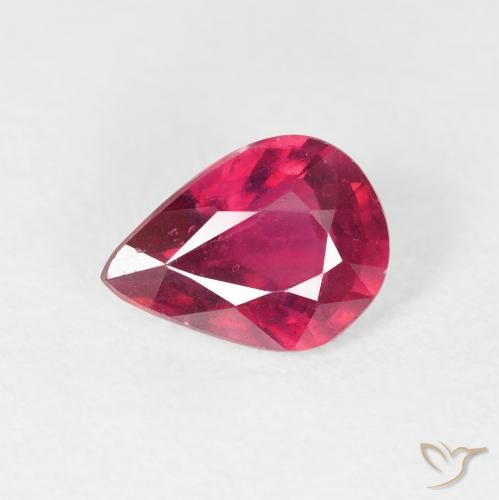 1.40ct طبيعي أحمر المربى ياقوت, شكل الكمثرى, VS-SI