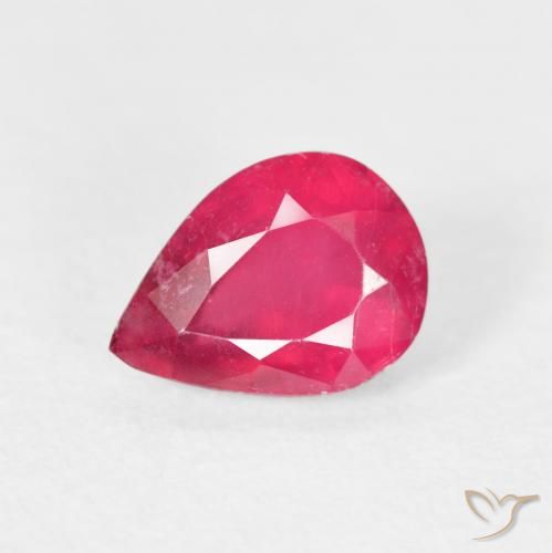 1.64ct طبيعي اوردي امحمر ياقوت, شكل الكمثرى, VS-SI