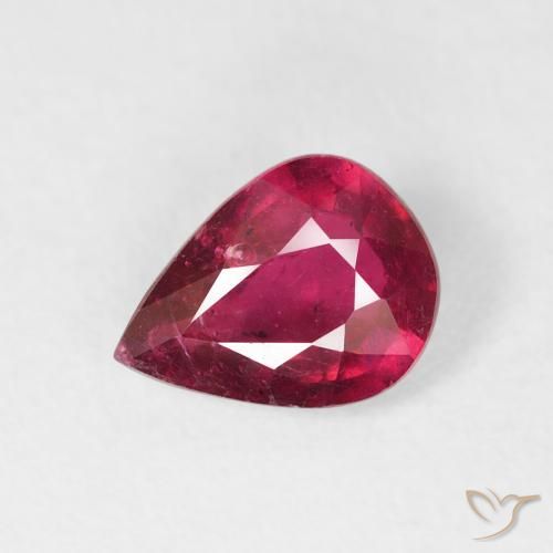 1.26ct طبيعي أحمر المربى ياقوت, شكل الكمثرى, VS-SI