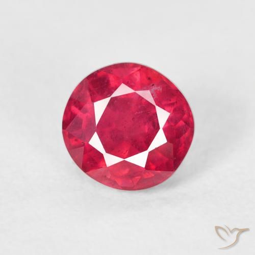 1.06ct طبيعي أحمر المربى ياقوت, دائري, قليلا جدا
