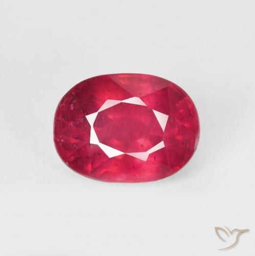 2.15ct طبيعي قرمزى غامق ياقوت, بيضوي, VS-SI