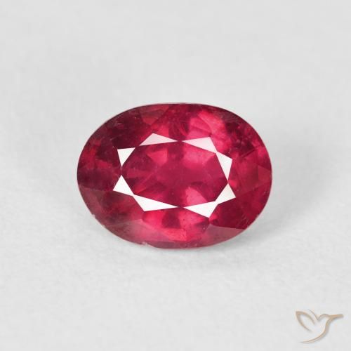 1.74ct طبيعي قرمزى غامق ياقوت, بيضوي, VS-SI