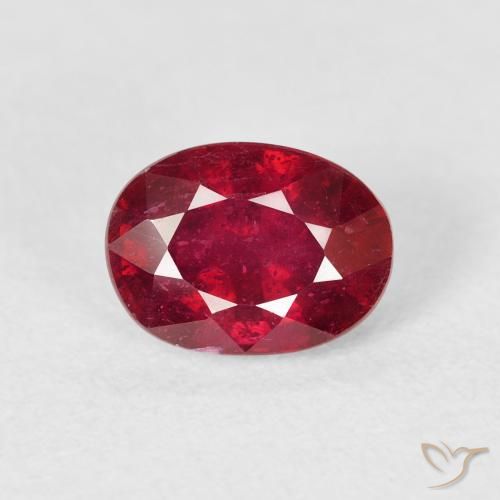 2.17ct طبيعي أحمر غامق ياقوت, بيضوي, VS-SI