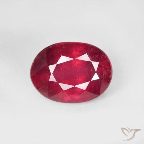 2.32ct طبيعي أحمر متوسط ياقوت, بيضوي, قليلا جدا
