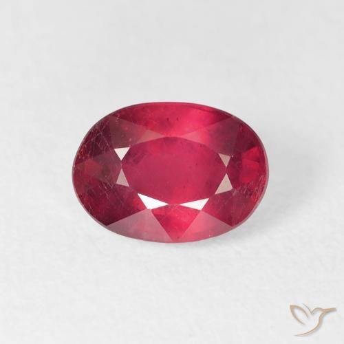1.80ct طبيعي أحمر المربى ياقوت, بيضوي, قليلا جدا