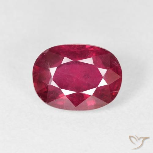 2.05ct طبيعي أحمر دموى ياقوت, بيضوي, قليلا جدا