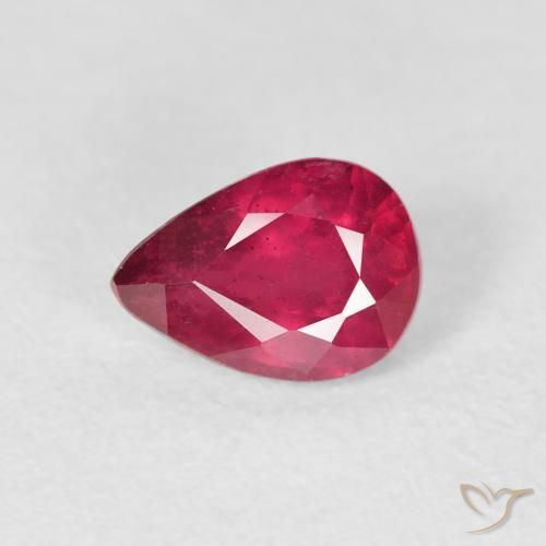 1.12ct طبيعي أحمر المربى ياقوت, شكل الكمثرى, VS-SI