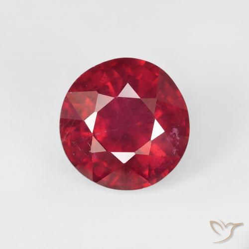 3.50ct طبيعي قرمزى غامق ياقوت, دائري, VS-SI