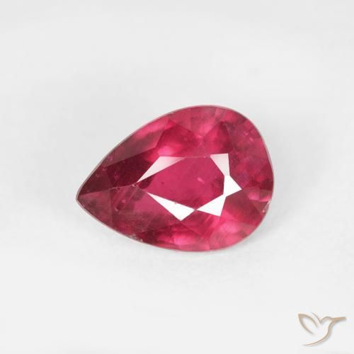 1.04ct طبيعي أحمر وردى ياقوت, شكل الكمثرى, VS-SI