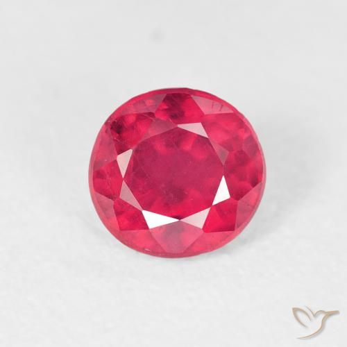 1.06ct طبيعي وردي فاقع ياقوت, دائري, قليلا جدا