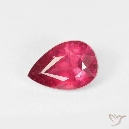 0.94ct طبيعي قرمزى غامق ياقوت, شكل الكمثرى, VS-SI
