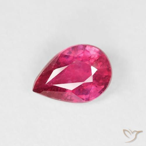 0.49ct طبيعي أحمر فاتح ياقوت, شكل الكمثرى, VS-SI