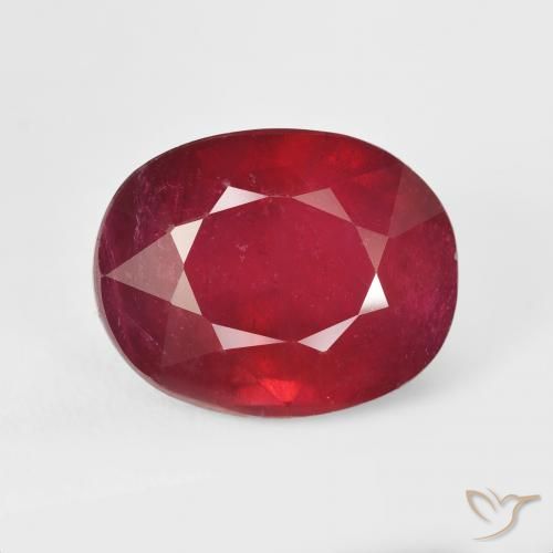 12.89ct طبيعي أحمر المربى ياقوت, بيضوي, قليلا جدا