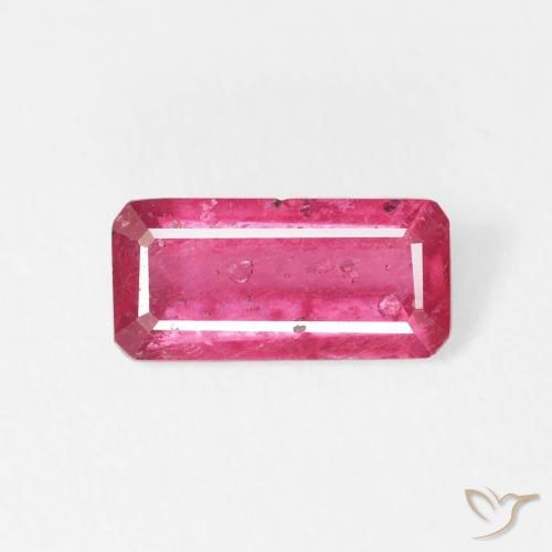 1.91ct طبيعي أحمر فاتح ياقوت, قص الزمرد, VS-SI