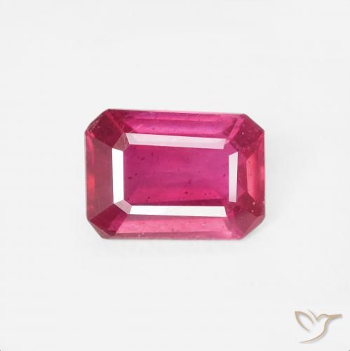 1.16ct طبيعي أحمر فاتح ياقوت, قص الزمرد, قليلا جدا