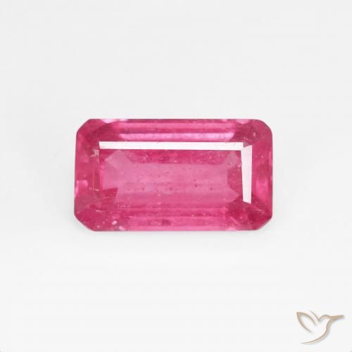 1.83ct طبيعي أحمر متوسط ياقوت, قص الزمرد, قليلا جدا