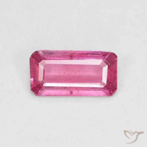 1.24ct طبيعي وردي فاقع ياقوت, قص الزمرد, VS-SI