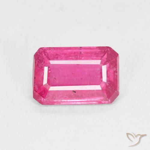 2.28ct طبيعي وردي فاقع ياقوت, قص الزمرد, VS-SI