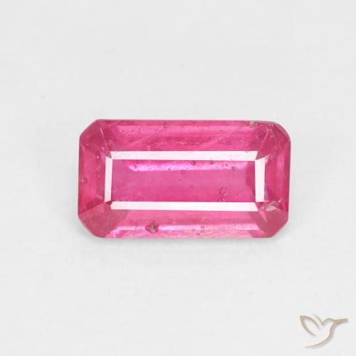 1.94ct طبيعي ماجنتى غامق ياقوت, قص الزمرد, VS-SI